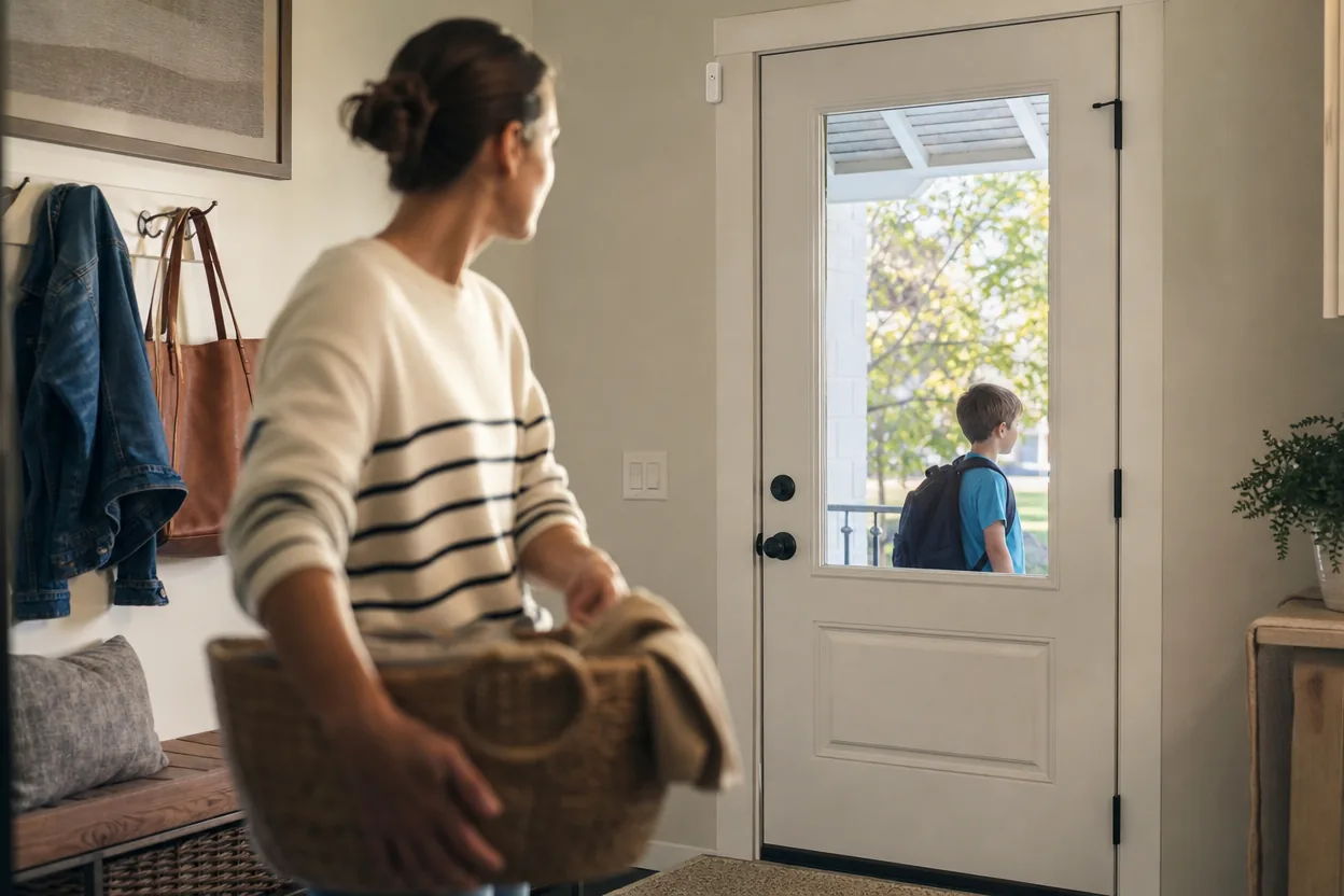 Home scene for Door Sensor or Camera? A Simple Entry-Monitoring Comparison