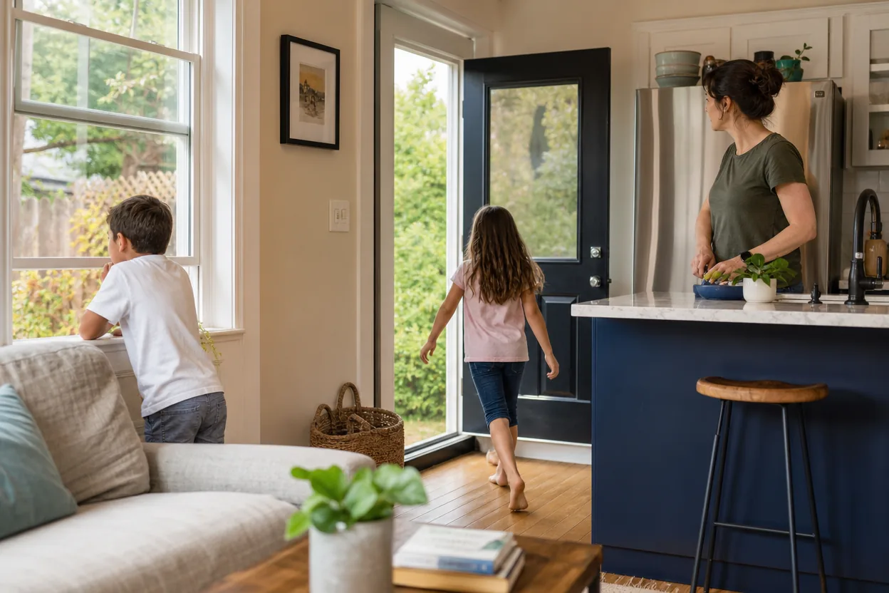 Home scene for Using Door and Window Sensors without Creating Alert Fatigue