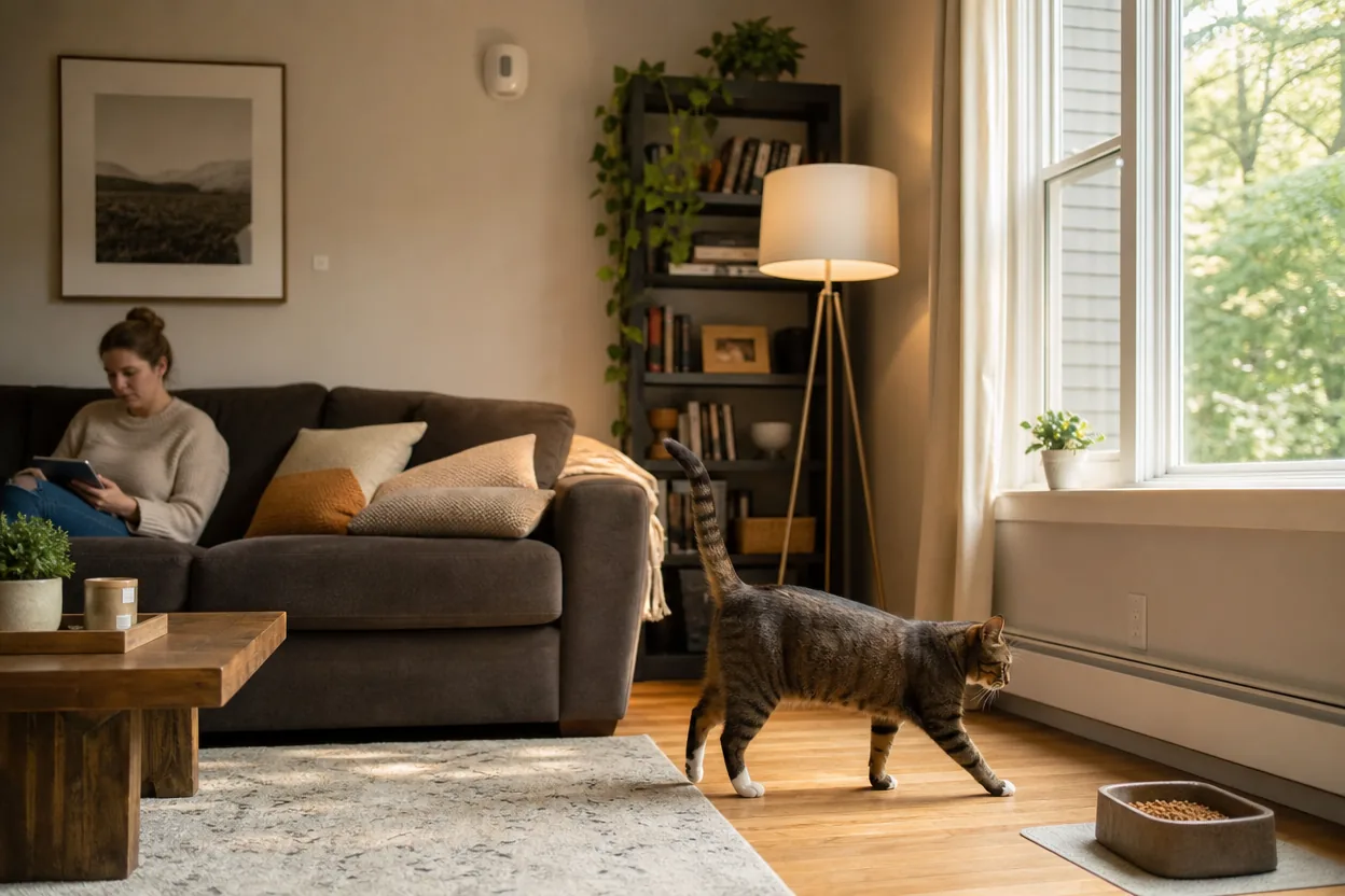 Home scene for Motion Sensors in a Home with Pets: Placement and False Alerts