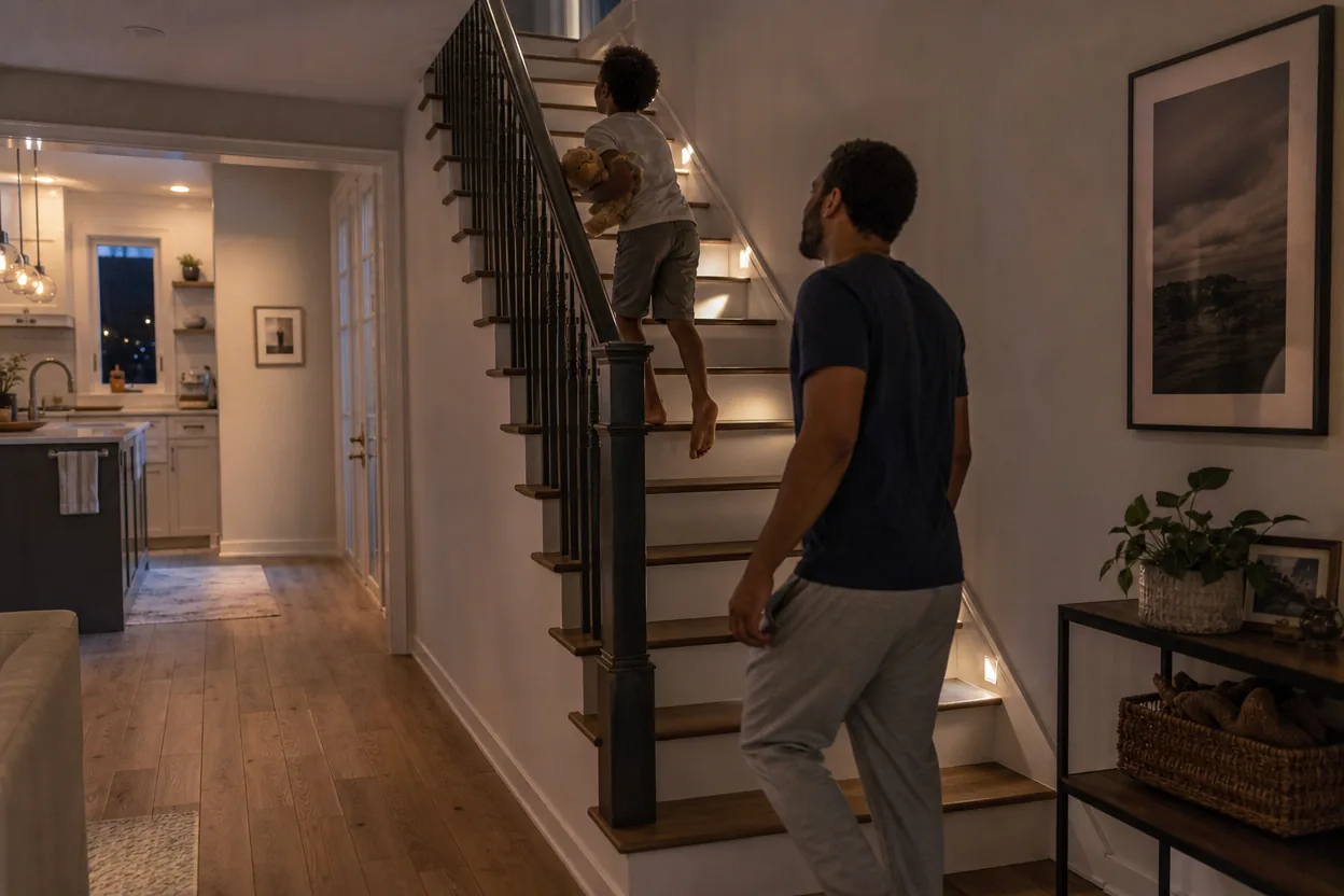 Home scene for Safer Smart Lighting for Stairs and Landings