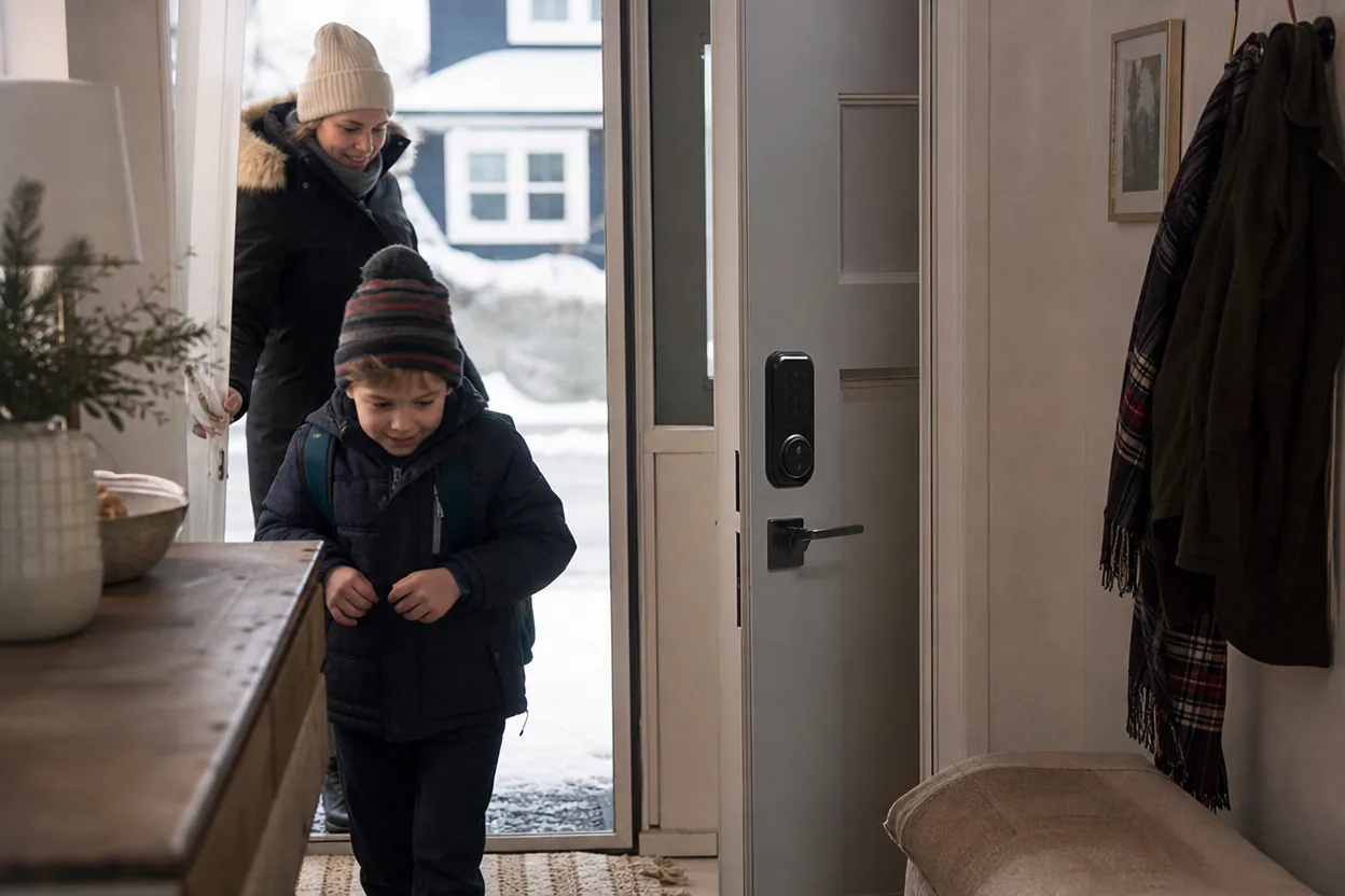 Home scene for Smart-Lock Battery Planning: Alerts, Backups, and Cold Weather